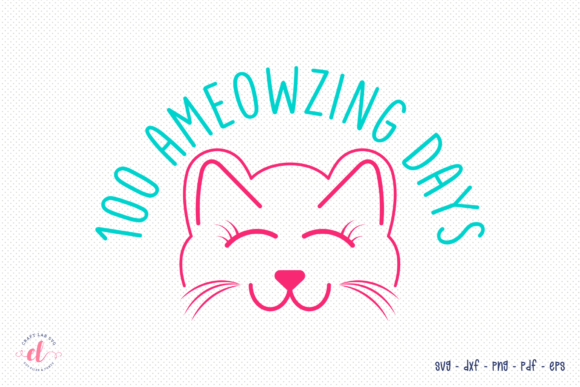 100 Ameowzing Days SVG Design: A Versatile Craft Graphic for Creative Branding