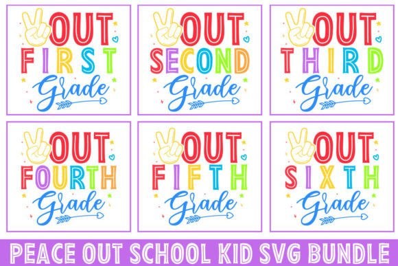 Peace Out Kindergartens School Grade SVG: A Practical Graphic Design Asset for Crafts