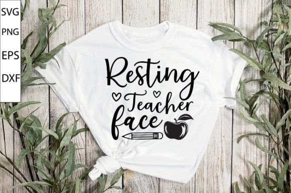Resting Teacher Face SVG Design for Crafts and Graphics