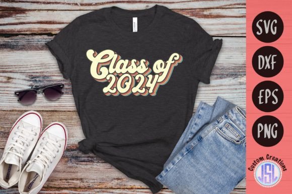 Retro Class of 2024 SVG: A Versatile Graphic Design Asset for Crafts and Graphics