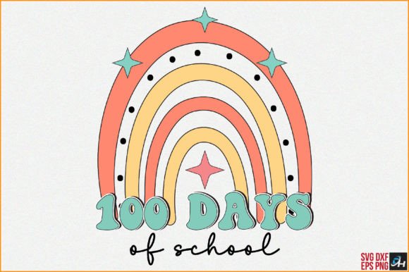 Retro SVG 100 Days of School: A Graphic Design Asset for Crafts and Creative Projects