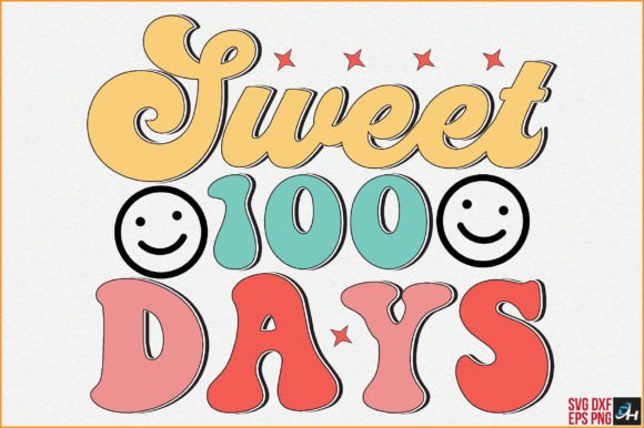 Retro Sweet 100 Days SVG: A Versatile Graphic Design Asset for Crafts and Blogs