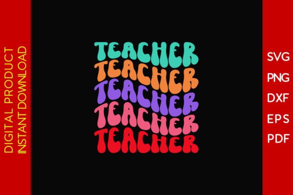 Vintage Teacher Sign SVG Cut File: A Design Asset for Crafts and Graphics Projects